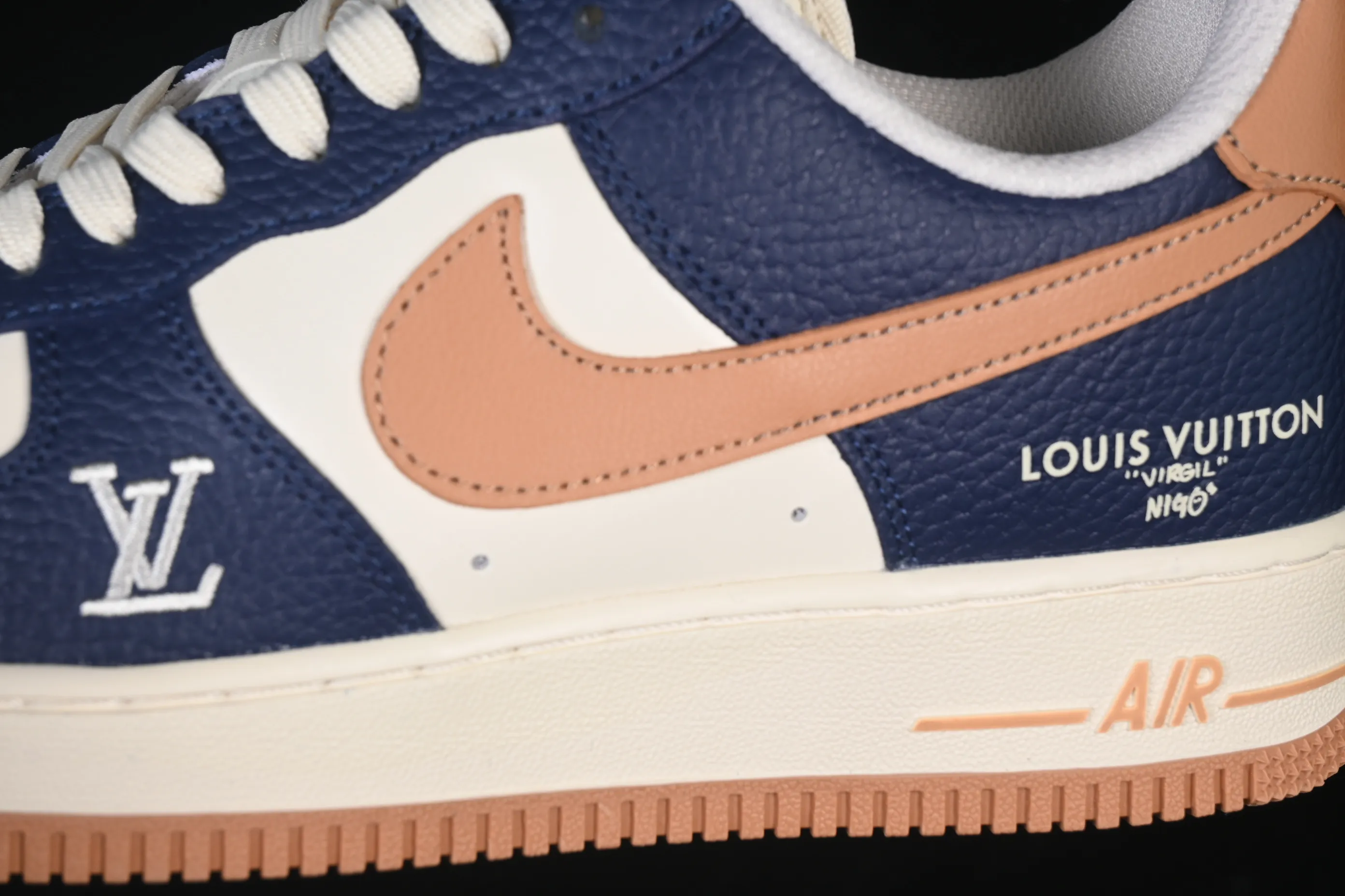 All categories Nk Air Force 1 Air Force series Nk Air Force 1 Low Air Force low-top Nike Air Force 1'07 Low LV joint dusk blue apricot brown Air Force 1 low-top casual sneakers NH0601-585